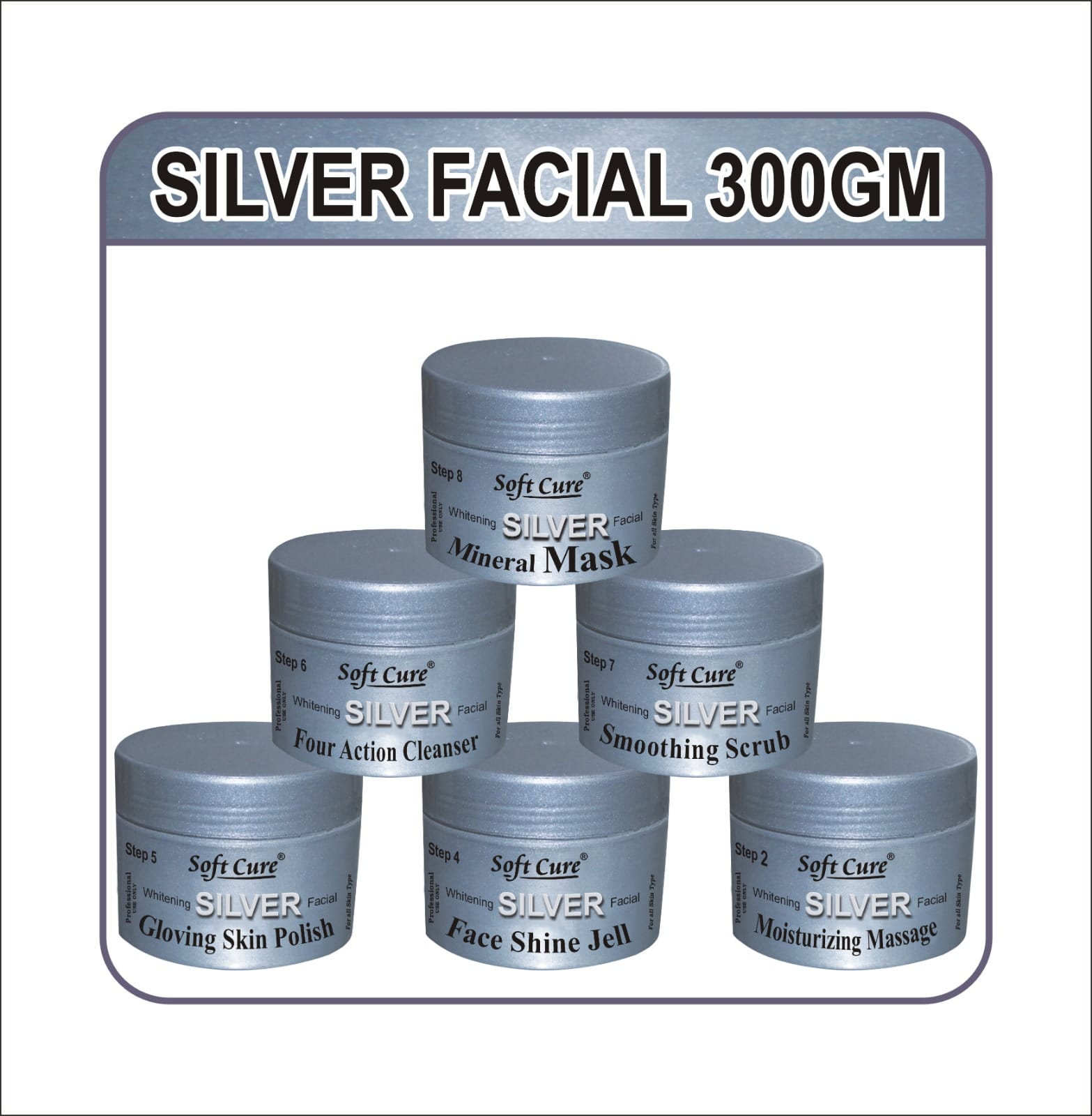 Silver Shine Glow Cream Set – 6 Pcs